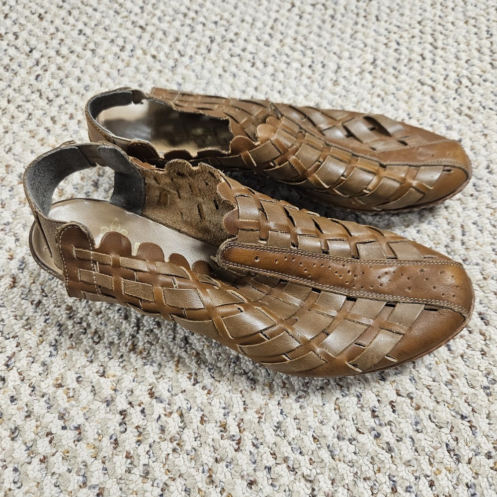 Woven Brown Pikolinos Slingback Sandals Size 40 EU 9 US Woven